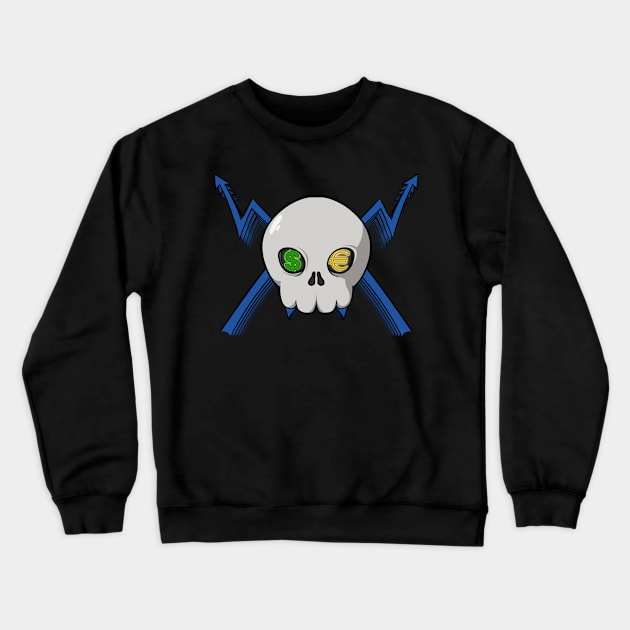 Brokers crew Jolly Roger pirate flag (no caption) Crewneck Sweatshirt by RampArt